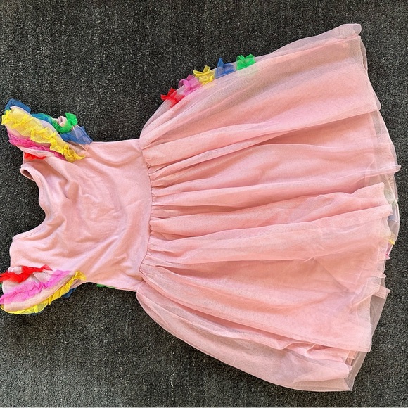 Mini Boden Light Pink Girls' Dress with Rainbow Detail - Picture 3 of 3